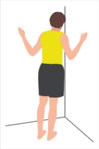 Corner stretch reduces stress built around the upper back