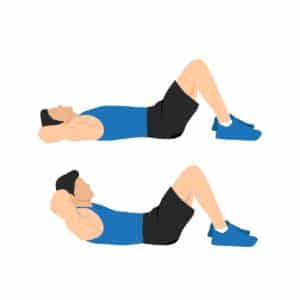 Crunches or Core curl ups abdominal exercises