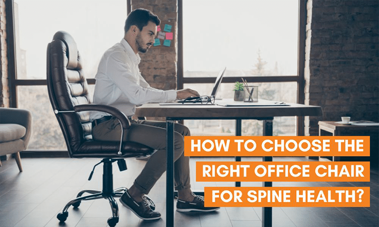 What factors should be considered when choosing a spine-friendly office chair?