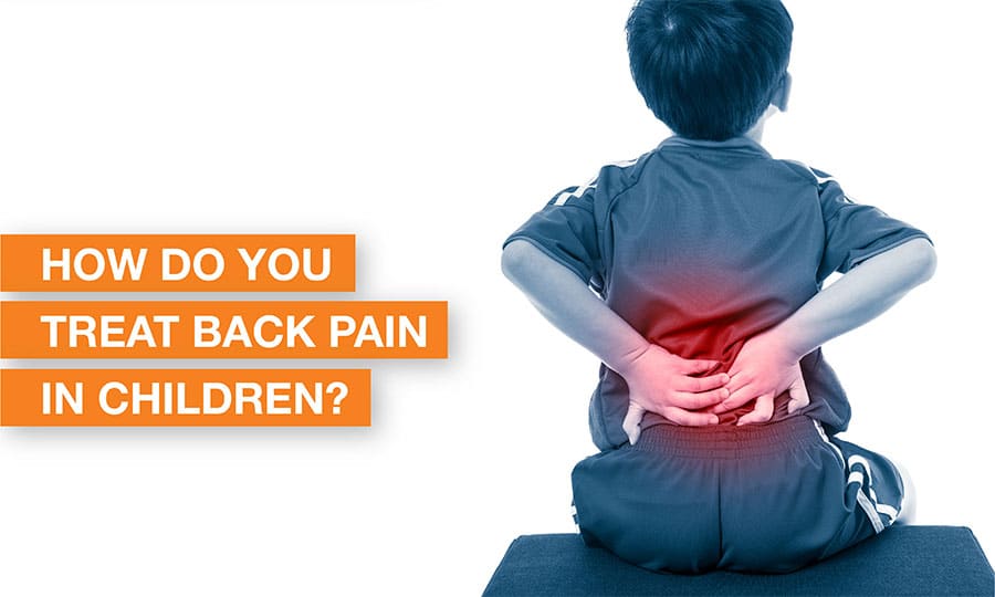 What are the treatment options for children experiencing back pain?