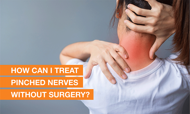 How can I treat pinched nerves without surgery?